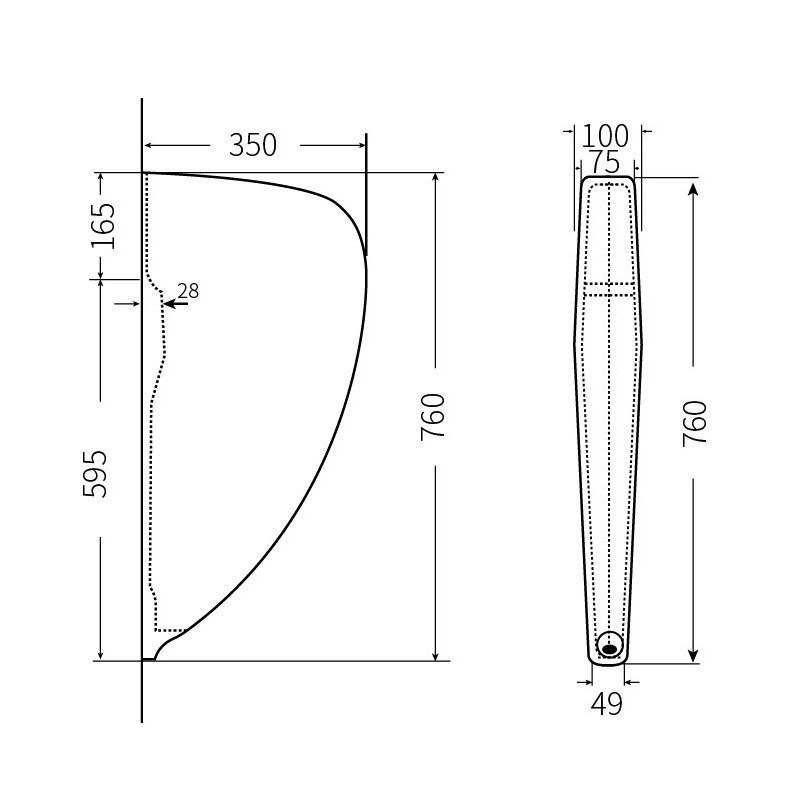 Mexen Závesná medzimočová priehradka, čierna matná - 37117670