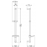 Mexen DB sprchová tyč s mýdlenkou 75 cm, chrom - 79384-00