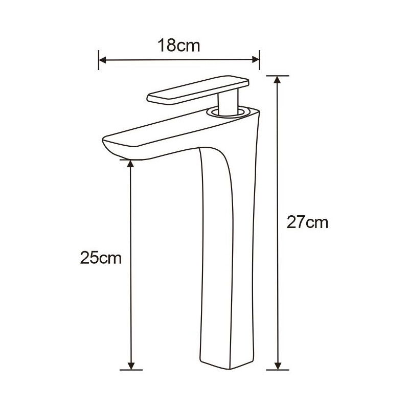 Mexen Indus vysoká umývadlová batéria, čierna/zlatá - 744610-75