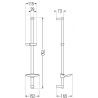 Mexen DB sprchová tyč s mýdlenkou 75 cm, čierna - 79384-70
