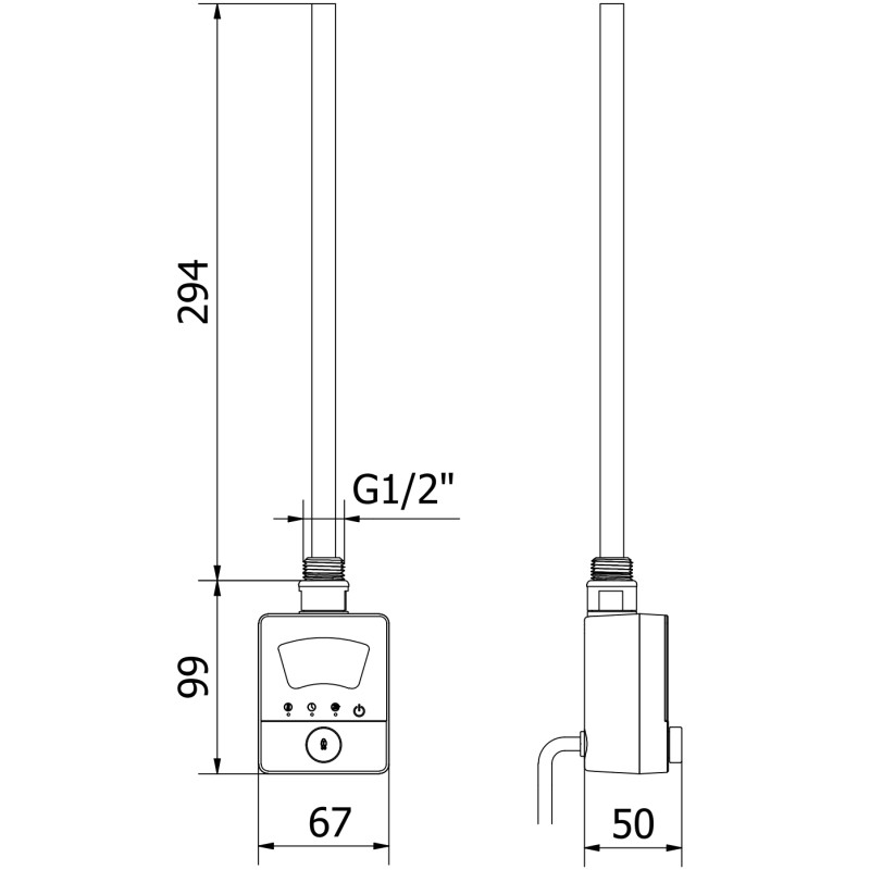 Mexen FA-BG8 elektrický ohrievač 300 W, biely - W957-0300-20