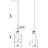 Mexen FA-BG8 elektrický ohrievač 300 W, biely - W957-0300-20