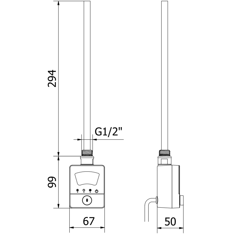 Mexen FA-BG8 elektrický ohrievač 300 W, čierny - W957-0300-70