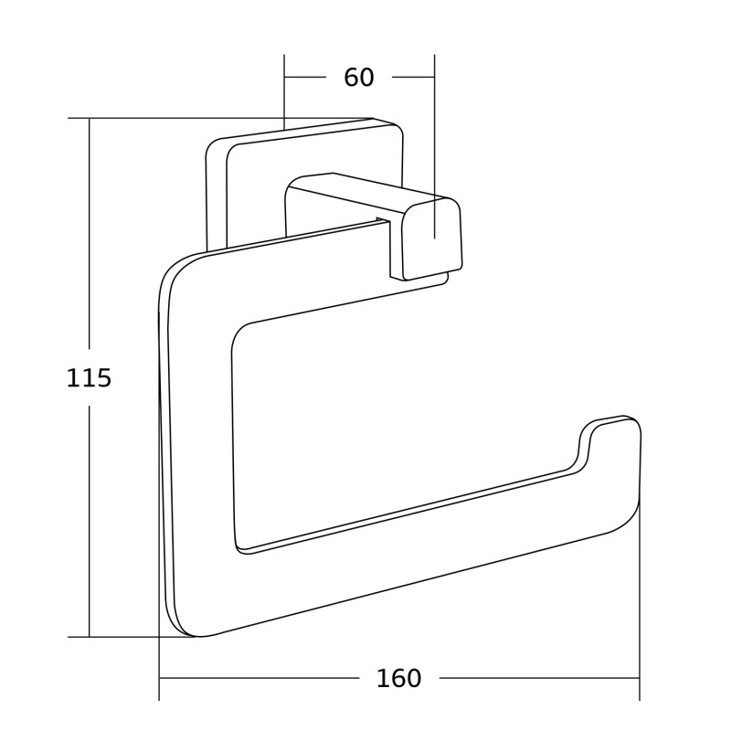 Mexen Asis držiak na toaletný papier, zlatý - 7017633-50