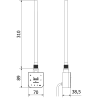 Mexen FA-F elektrická vyhrievacia tyč s Wi-Fi, 300 W, biela - W953-0300-20