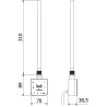 Mexen FA-F elektrická vykurovacia tyč s Wi-fi, 300 W, biela - W953-0300-20