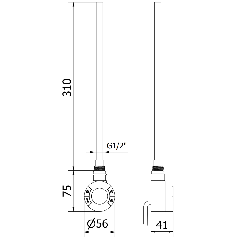 Mexen FA-S elektrický ohrievač s Wi-fi, 300 W, biely - W954-0300-20