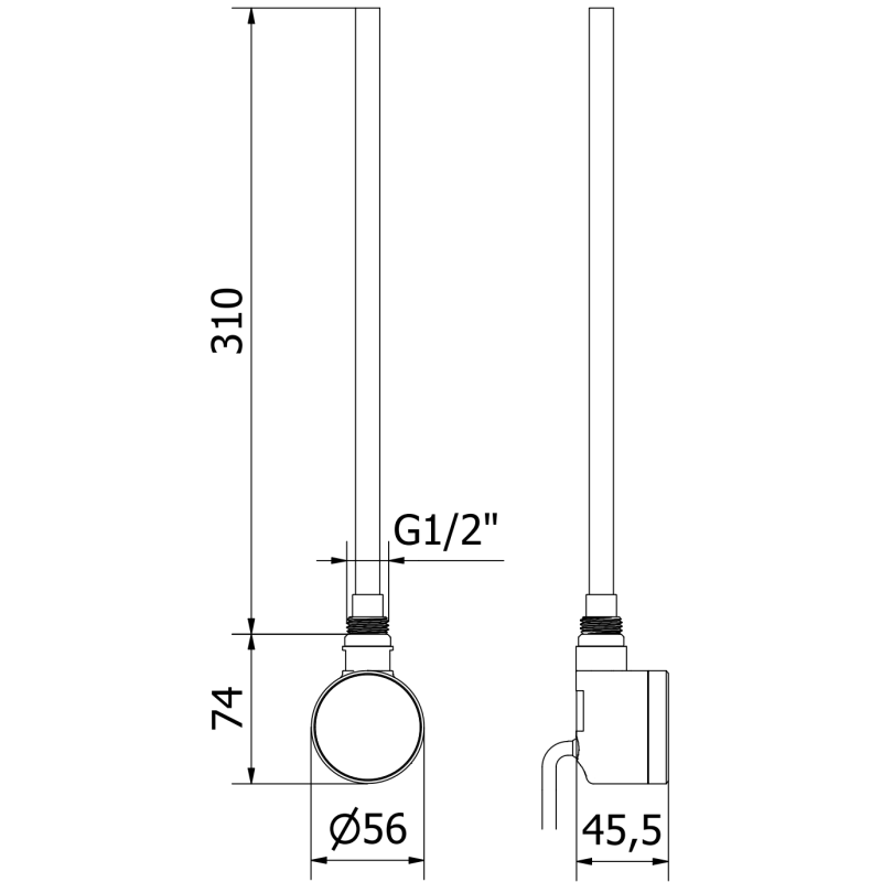 Mexen FA-D22 elektrický ohrievač 300 W, biely - W955-0300-20