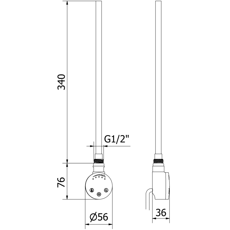 Mexen FA-O elektrický ohrievač 300 W, biely - W951-0300-20