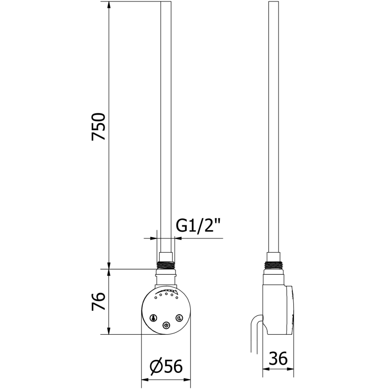 Mexen FA-O elektrický ohrievač 900 W, biela - W951-0900-20