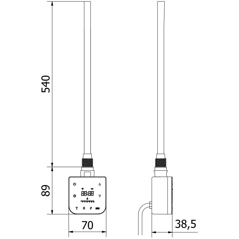 Mexen FA-F elektrická špirála s Wi-Fi, 600 W, biela - W953-0600-20