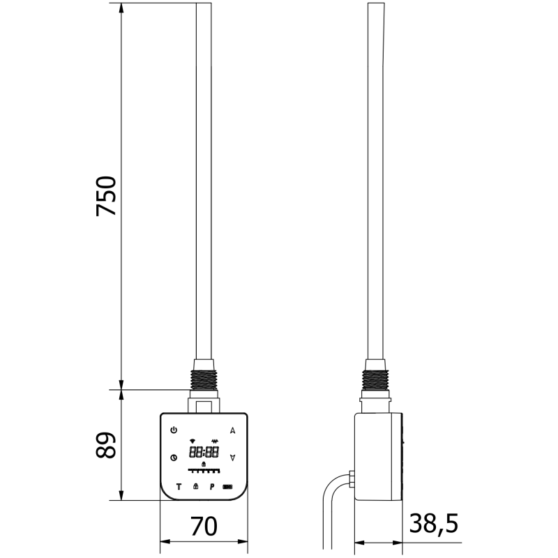 Mexen FA-F elektrický ohrievač s Wi-fi, 900 W, biely - W953-0900-20