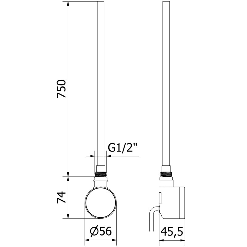 Mexen FA-D22 elektrický ohrev 900 W, biela - W955-0900-20
