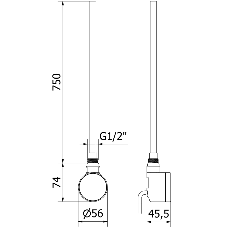 Mexen FA-D22 elektrický ohrievač 900 W, biely - W955-0900-20