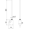 Mexen FA-D elektrický ohrievač 900 W, čierny - W950-0900-70