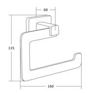 Mexen Asis držiak na toaletný papier, čierny - 7017633-70