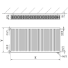 Mexen CV22 panelový radiátor 600 x 1400 mm, spodné pripojenie, 2314 W, biely - W622-060-140-00
