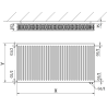 Mexen CV22 doskový radiátor 500 x 1100 mm, spodné pripojenie, 1562 W, biela - W622-050-110-00