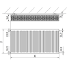 Mexen C33 panelový radiátor 600 x 1000 mm, bočné pripojenie, 2335 W, biely - W433-060-100-00