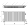 Mexen CV33 platňový radiátor 600 x 1800 mm, spodné pripojenie, 4202 W, biely - W633-060-180-00