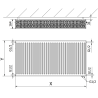 Mexen CV33 radiátor s plochým panelom 600 x 900 mm, dolné pripojenie, 2101 W, biely - W633-060-090-00