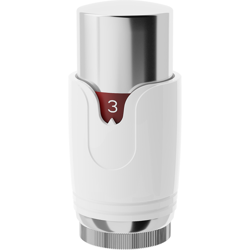 Mexen Uni-Term termostatická hlavica na radiátor, biela/chróm - W900-000-21