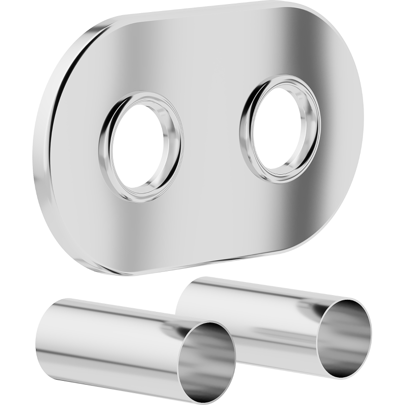 Mexen Uni-Term R dvojitá maskovacia sada na radiátor, chróm - W905-000-01