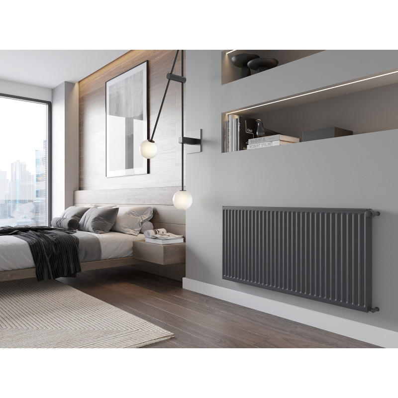 Mexen C11 platňový radiátor 900 x 1000 mm, bočné pripojenie, 1273 W, antracit - W411-090-100-66
