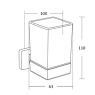 Mexen Asis držiak na zubnú kefku, chróm - 7017638-00