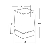 Mexen Asis pohár na zubnú kefku, zlatý - 7017638-50