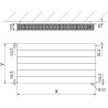 Mexen Line CVL22 radiátor plochý 300 x 400 mm, spodní připojení, 360 W, bílý - W622L-030-040-00