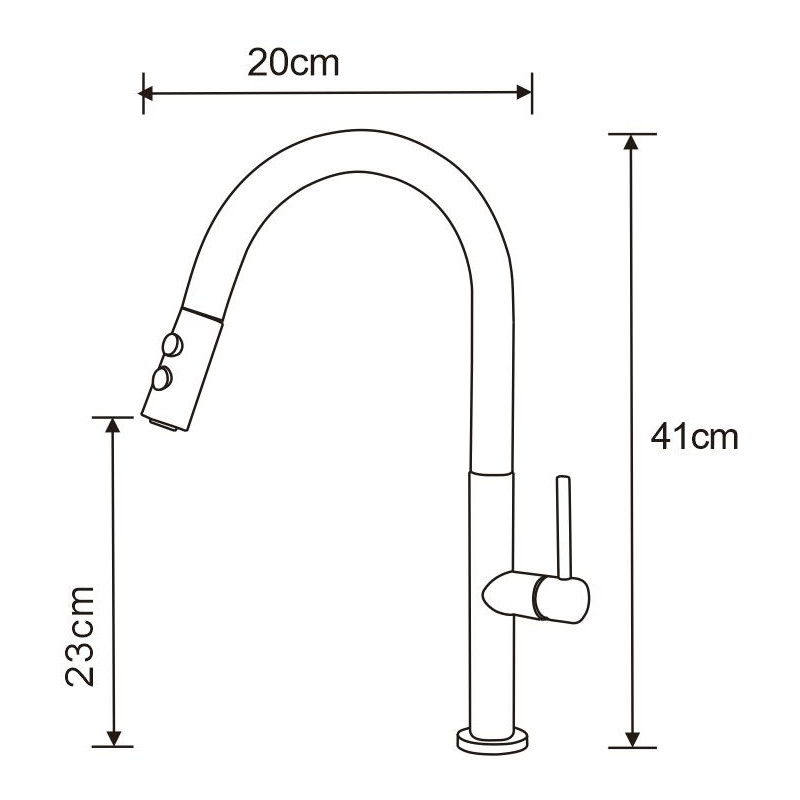 Mexen Ava kuchynská batéria, chróm - 672800-00