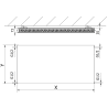 Mexen Flat CF21 vykurovací panel 600 x 600 mm, bočné pripojenie, 726 W, biely - W421F-060-060-00