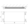 Mexen CF21 Plochý doskový radiátor 600 x 1100 mm, bočné pripojenie, 1331 W, biely - W421F-060-110-00