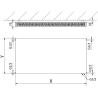 Mexen Flat CVF21 radiátor panelový 500 x 1600 mm, dolní připojení, 1613 W, bílý - W621F-050-160-00