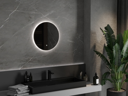 Mexen Erg kúpeľňové zrkadlo s osvetlením, okrúhle 50 cm, LED 6000K, proti zaroseniu - 9823-050-050-611-00
