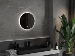 Mexen Erg podsvietené kúpeľňové zrkadlo, okrúhle 50 cm, LED 6000K, anti-pára - 9823-050-050-611-00
