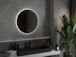 Mexen Erg osvetlené okrúhle zrkadlo do kúpeľne, 70 cm, LED 6000K, antifog - 9823-070-070-611-00