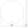 Mexen Erg podsvietené kúpeľňové zrkadlo, okrúhle 90 cm, LED 6000K, anti-pára - 9823-090-090-611-00