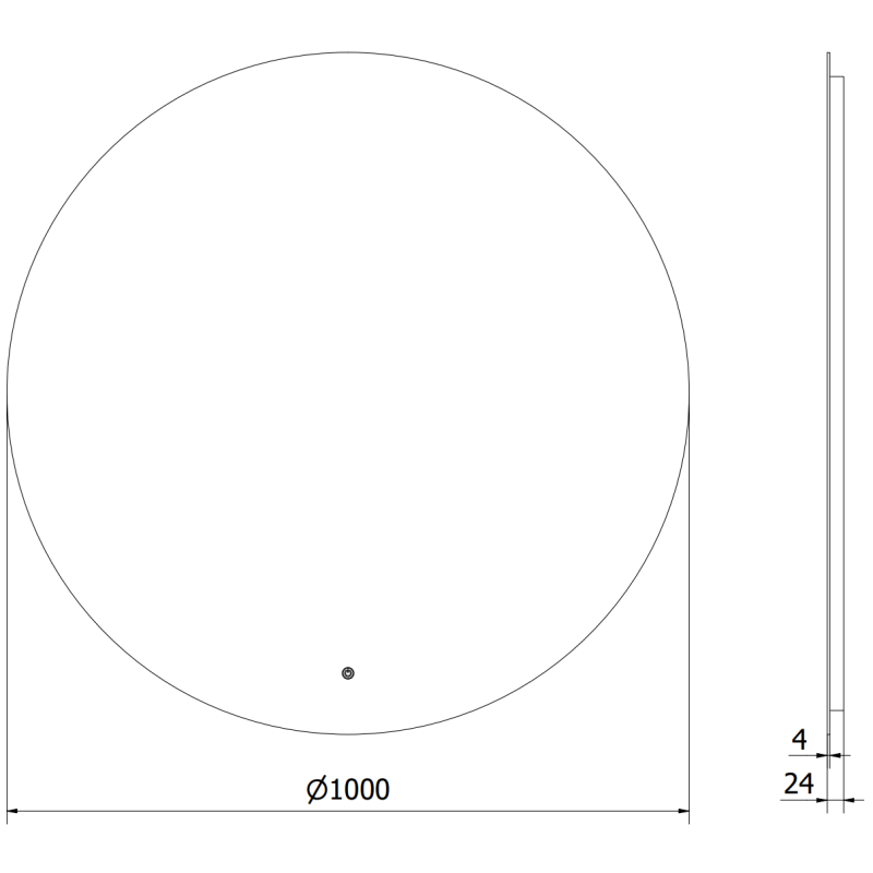 Mexen Erg podsvietené kúpeľňové zrkadlo, okrúhle 100 cm, LED 6000K, protizahmlievanie - 9823-100-100-611-00