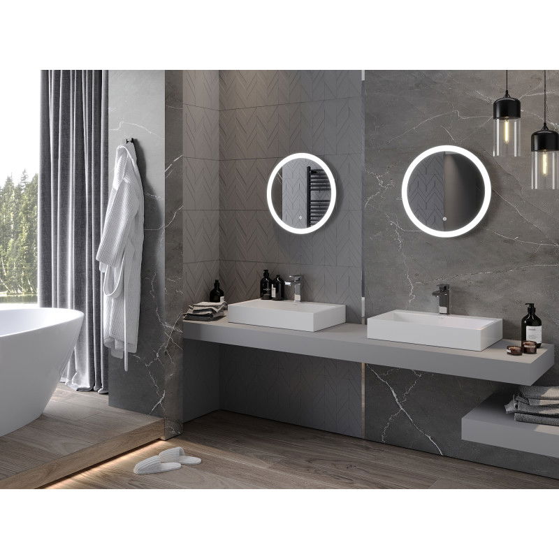 Mexen Oro podsvietené zrkadlo do kúpeľne, okrúhle 50 cm, LED 6000K, proti zahmlievaniu - 9824-050-050-611-00