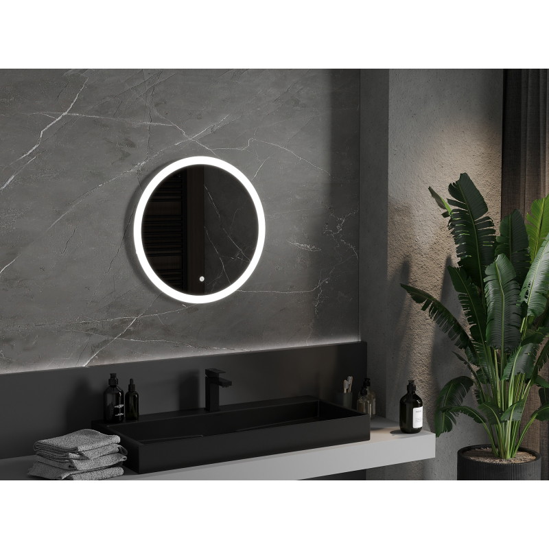 Mexen Oro kúpeľňové zrkadlo s podsvietením, okrúhle 60 cm, LED 6000K, proti zahmlievaniu - 9824-060-060-611-00