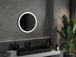 Mexen Oro kúpeľňové podsvietené zrkadlo, okrúhle 60 cm, LED 6000K, anti-mraky - 9824-060-060-611-00