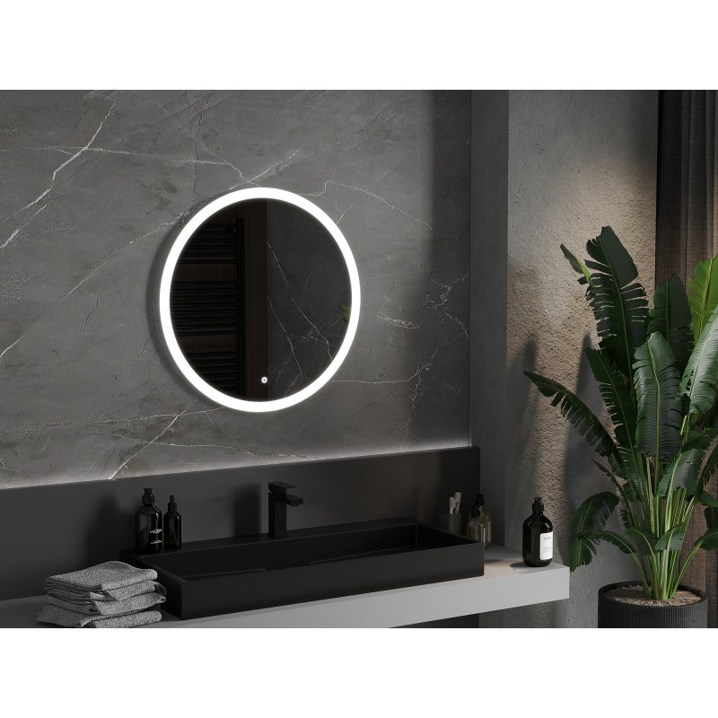 Mexen Oro kúpeľňové zrkadlo s podsvietením, okrúhle 70 cm, LED 6000K, proti zahmlievaniu - 9824-070-070-611-00