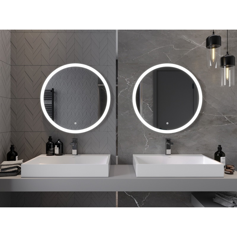 Mexen Oro kúpeľňové zrkadlo s podsvietením, okrúhle 70 cm, LED 6000K, proti zahmlievaniu - 9824-070-070-611-00