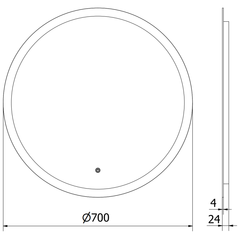 Mexen Oro zrkadlo do kúpeľne s podsvietením, okrúhle 70 cm, LED 6000K, proti zahmlievaniu - 9824-070-070-611-00