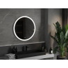 Mexen Oro osvetlené okrúhle kúpeľňové zrkadlo, priemer 80 cm, LED 6000K, proti zahmlievaniu - 9824-080-080-611-00