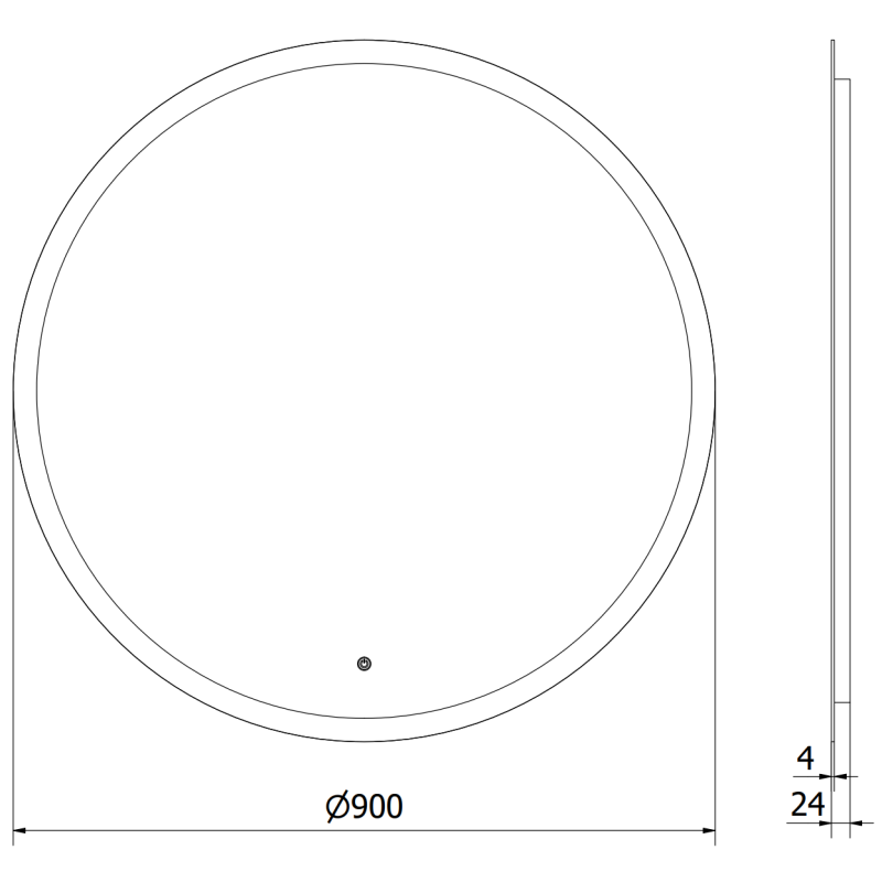 Mexen Oro zrkadlo do kúpeľne podsvietené, okrúhle 90 cm, LED 6000K, proti zahmlievaniu - 9824-090-090-611-00
