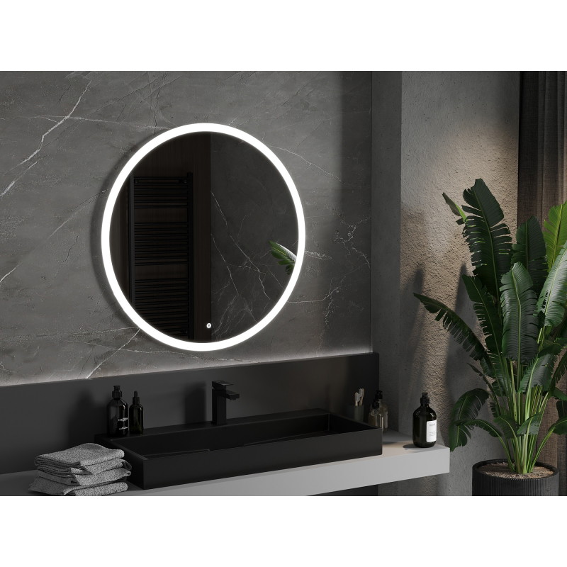 Mexen Oro podsvietené kúpeľňové zrkadlo, okrúhle 90 cm, LED 6000K, proti hmle - 9824-090-090-611-00