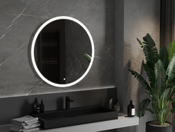 Mexen Oro podsvietené kúpeľňové zrkadlo, okrúhle 90 cm, LED 6000K, proti zahmlievaniu - 9824-090-090-611-00